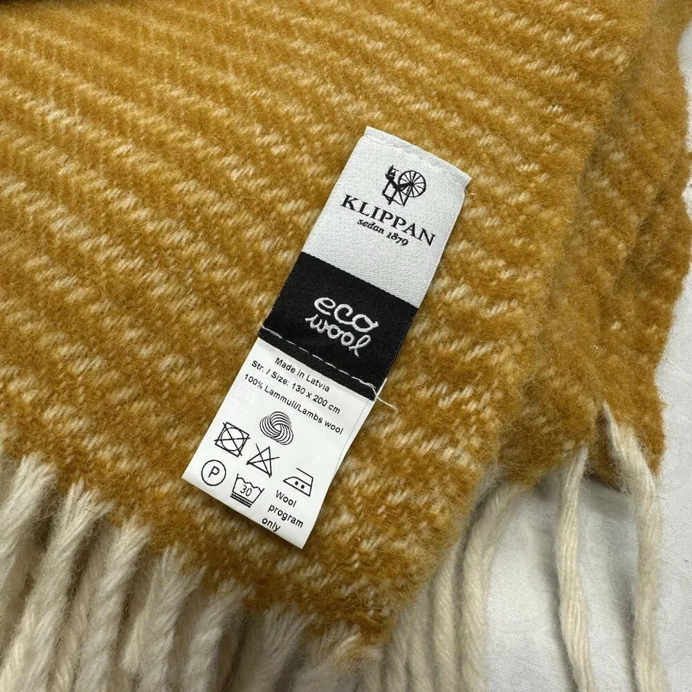 Klippan Eco Wool Lambswool Throw Blanket 73x54